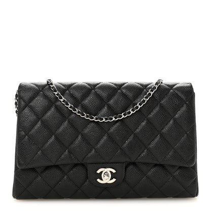 Chanel Caviar Quilted Clutch With Chain Flap Black 1 of 12