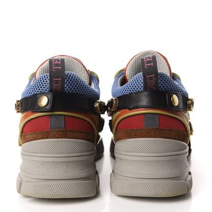 Gucci X SEGA Technical Canvas Calfskin Removable Crystals Mens Flashtrek Sneakers 7 Multicolor 5 of 13