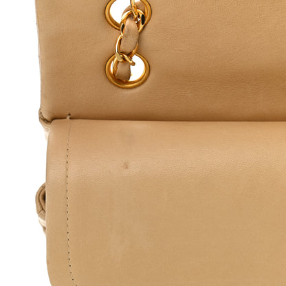 Chanel Lambskin Quilted Medium Double Flap Beige 12 of 13