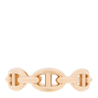 Hermes 18K Rose Gold PM Chaine d'Ancre Enchainee Ring 55 7.25 3 of 6