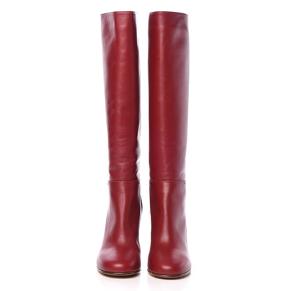 Valentino Garavani Vitello Lovestud Knee High 85mm Boots 36 Rosso Valentino 2 of 11
