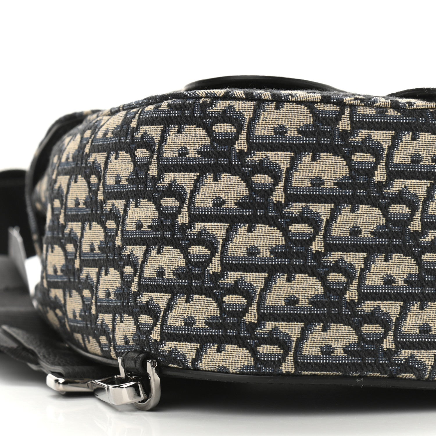 Christian Dior Grained Calfskin Oblique Gallop Sling Bag Black