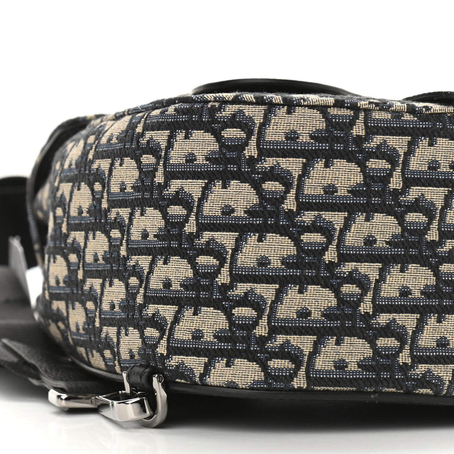 Grained Calfskin Oblique Gallop Sling Bag Black