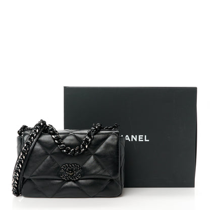 Chanel Goatskin Quilted Medium Chanel 19 Flap So Black 11 of 11