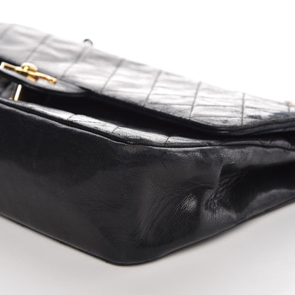 Chanel Lambskin Quilted Medium Double Flap Black 14 of 17