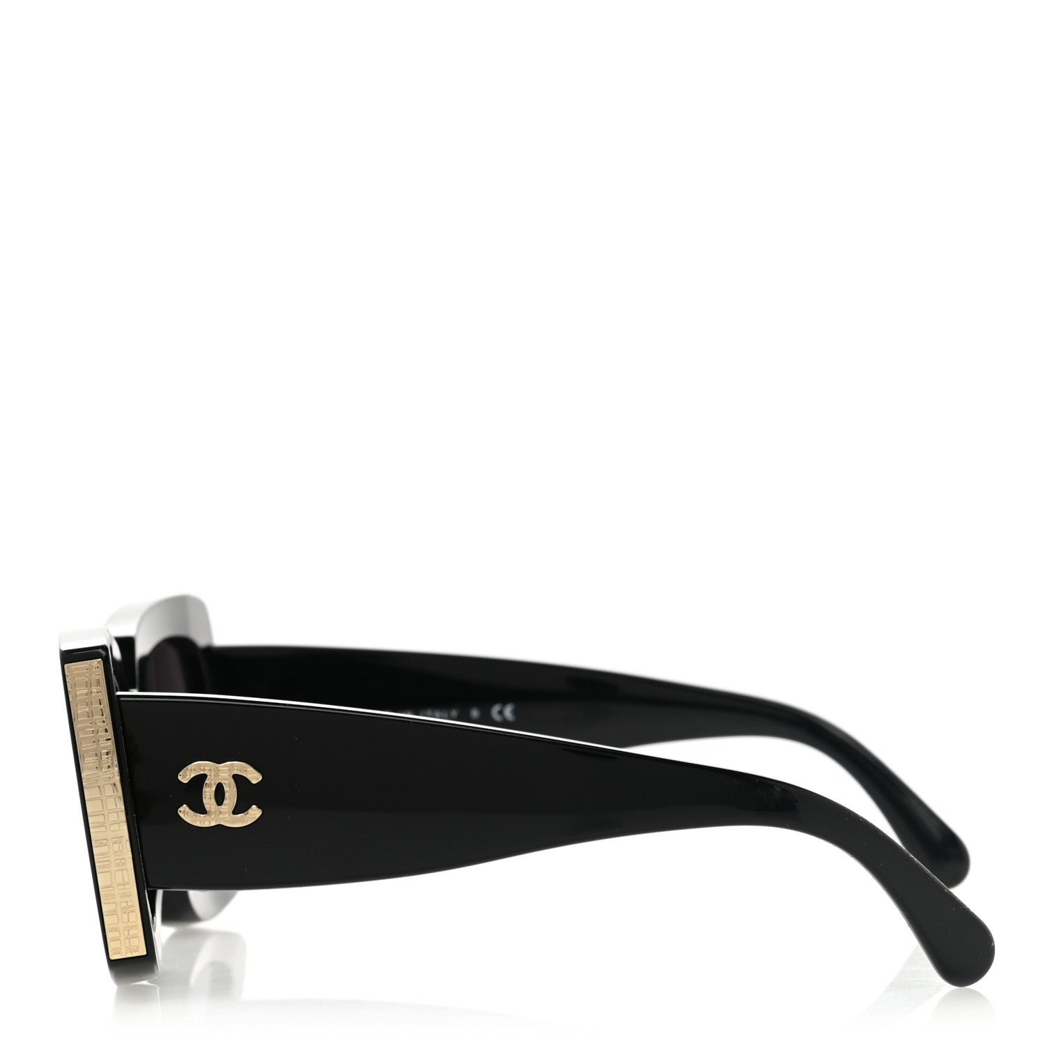Chanel Acetate Rectangle Sunglasses 5435 Black 3 of 8