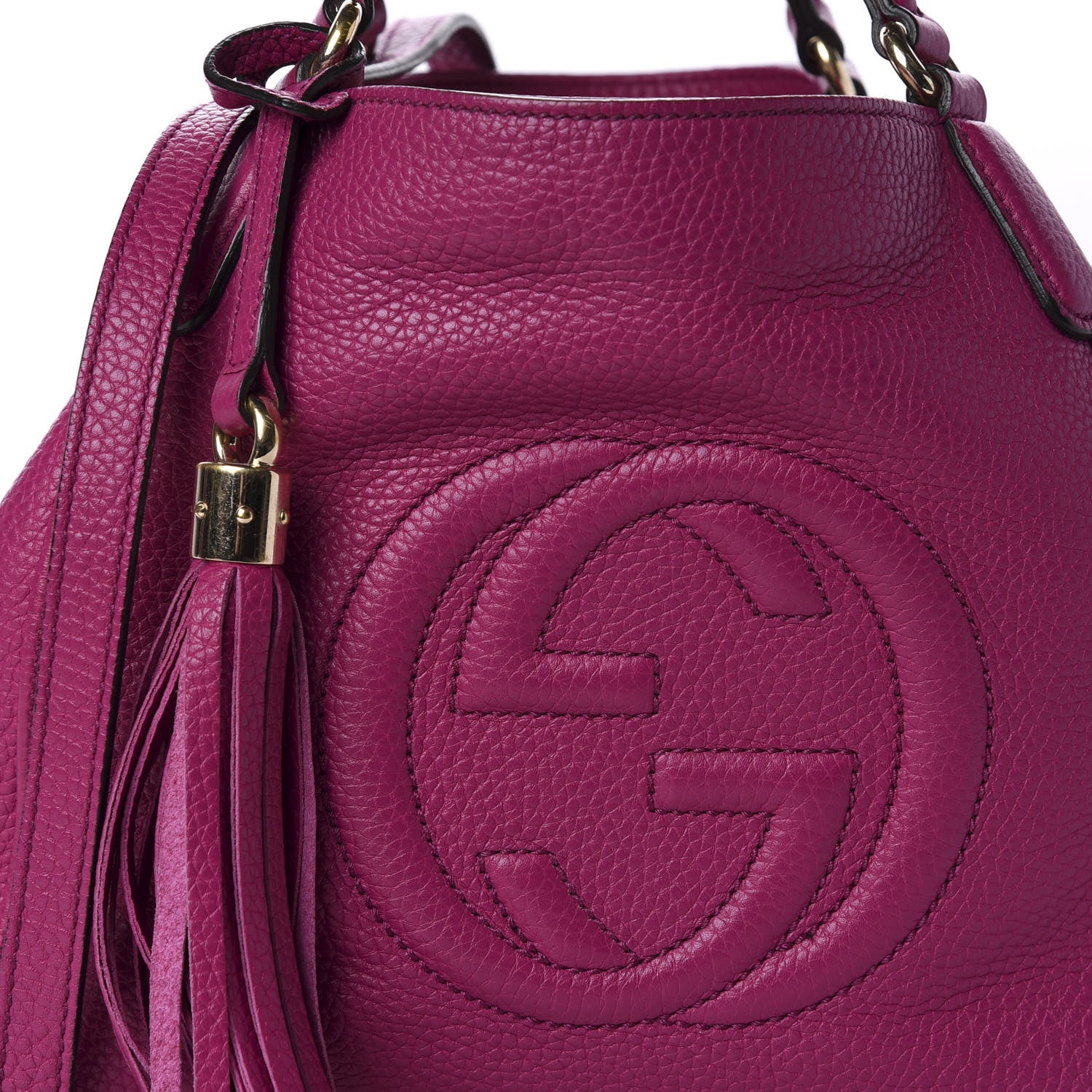 Gucci Cellarius Calfskin Small Soho Shoulder Bag Bright Bouganville 11 of 11