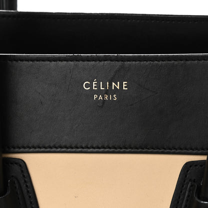 Celine Satin Calfskin Mini Tri-Color Luggage Seashell 7 of 22