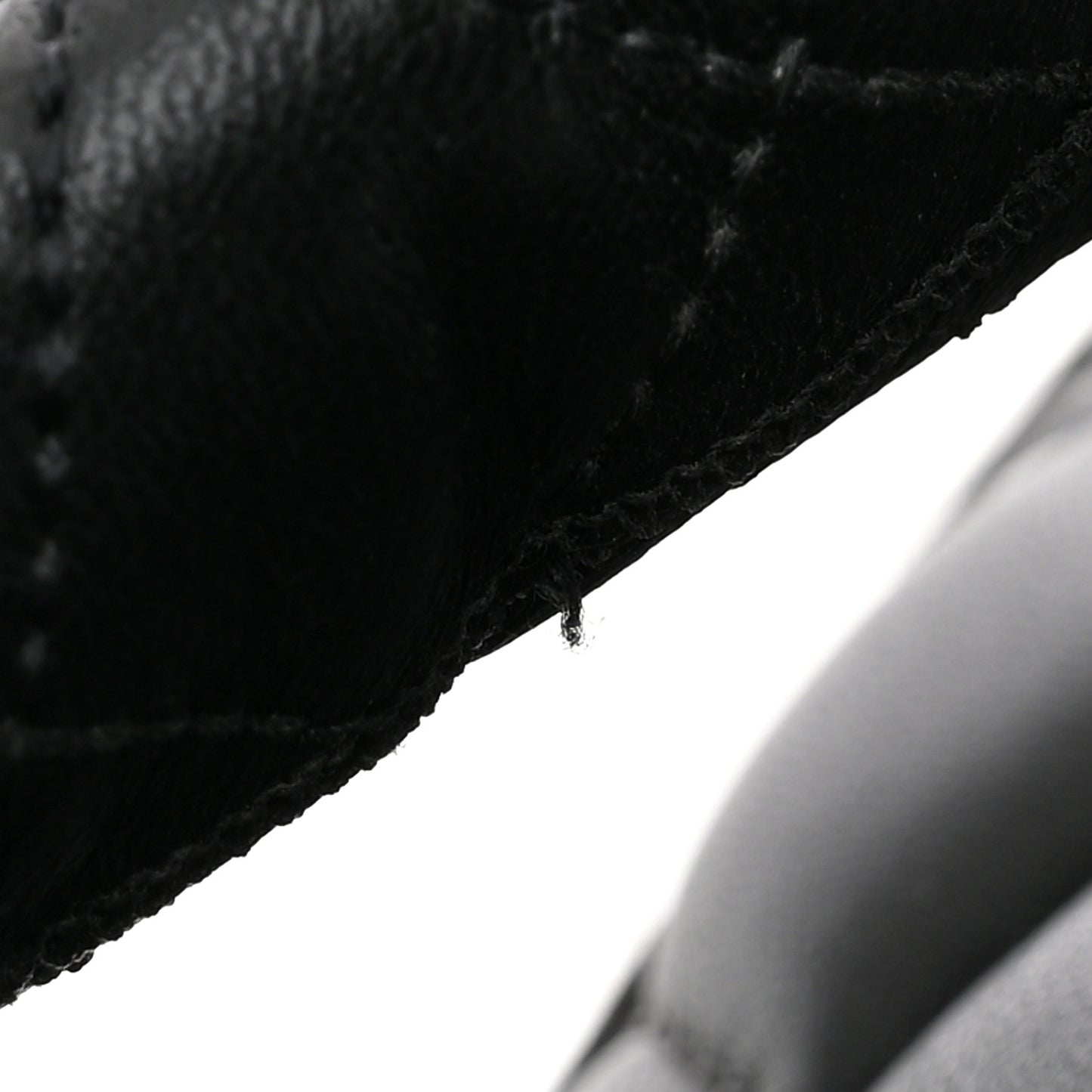 Lambskin Quilted Padded Charms Thong Sandals 38.5 Black
