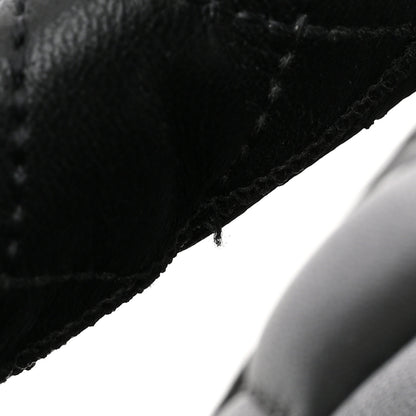 Chanel Lambskin Quilted Padded Charms Thong Sandals 38.5 Black 10 of 11