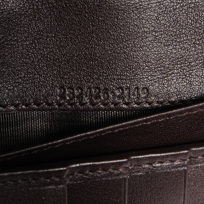 Gucci Monogram Margaux Calfskin Sukey Continental Organizer Wallet Beige Ebony Cocoa 6 of 8