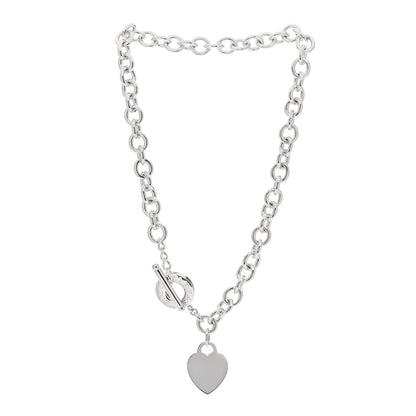 Tiffany Sterling Silver Heart Tag Toggle Necklace 3 of 4