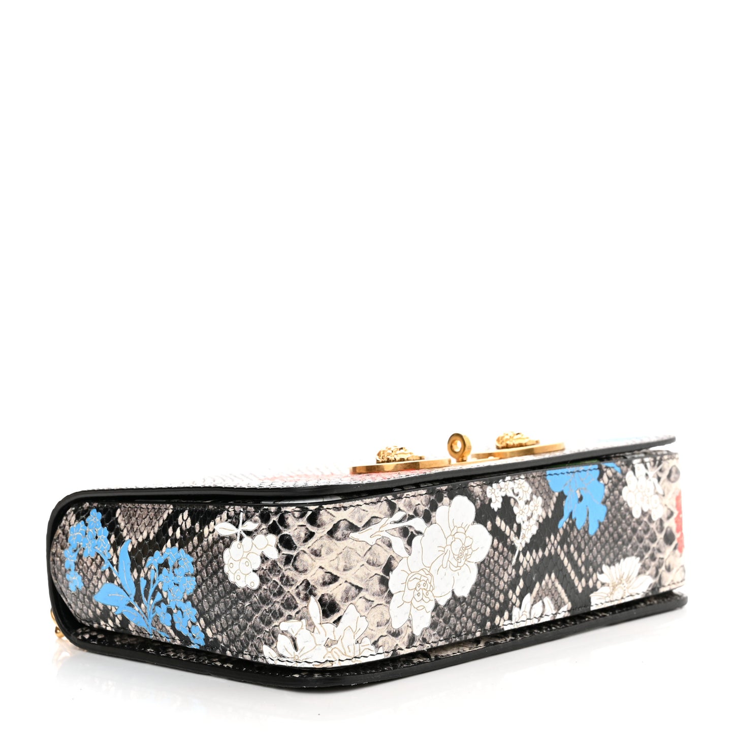 Snakeskin Floral Print Tribute Crossbody Bag Multicolor