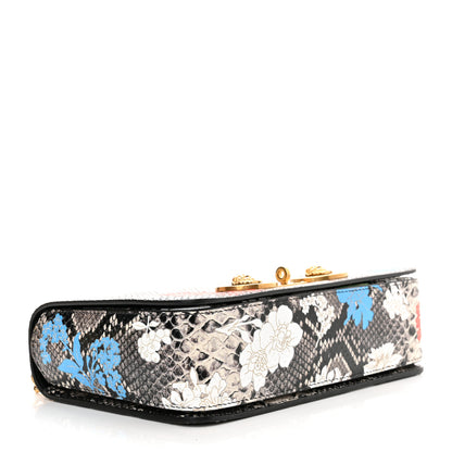 Versace Snakeskin Floral Print Tribute Crossbody Bag Multicolor 4 of 10