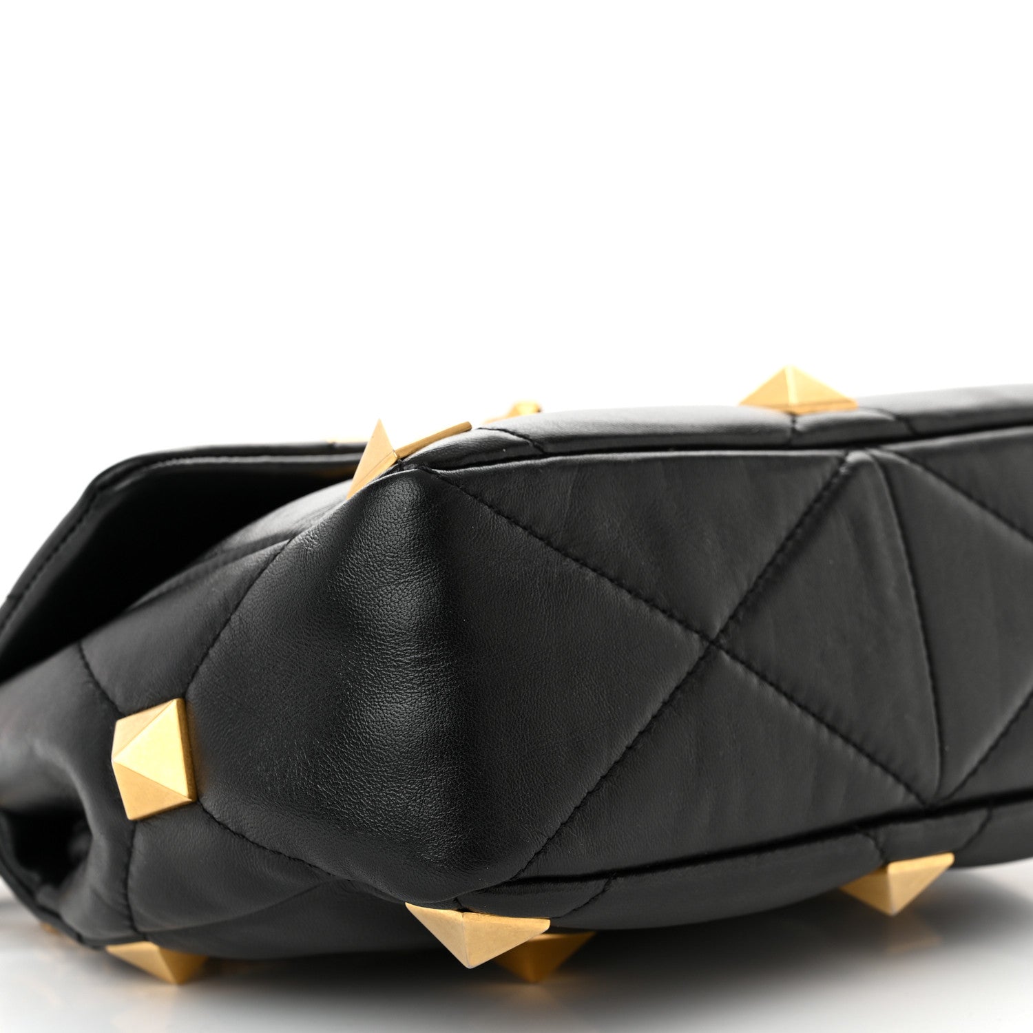 Valentino Garavani Nappa Medium Roman Stud Shoulder Bag Black 8 of 14