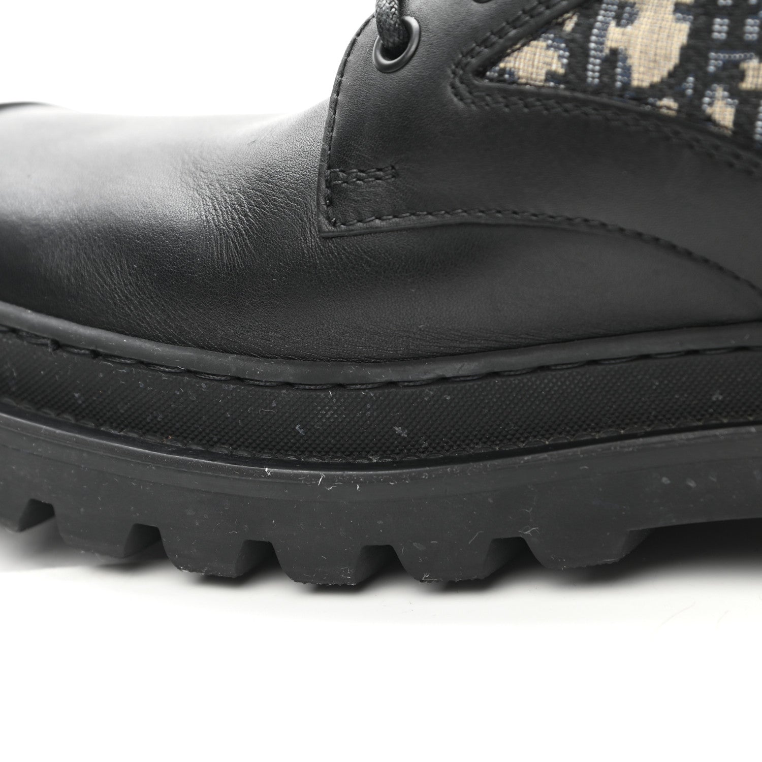 Christian Dior Calfskin Oblique Mens Explorer Ankle Boots 41 Black Blue 11 of 12