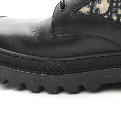 Christian Dior Calfskin Oblique Mens Explorer Ankle Boots 41 Black Blue 11 of 12