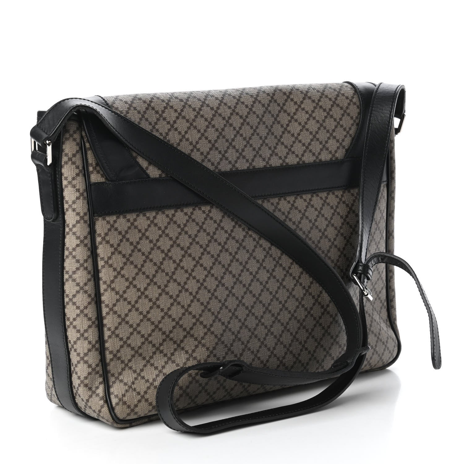 Gucci Diamante Large Flap Messenger Bag Beige Black 3 of 11