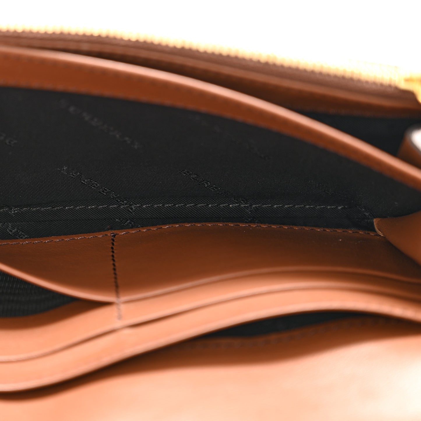 Grainy Calfskin House Check Continental Wallet Tan