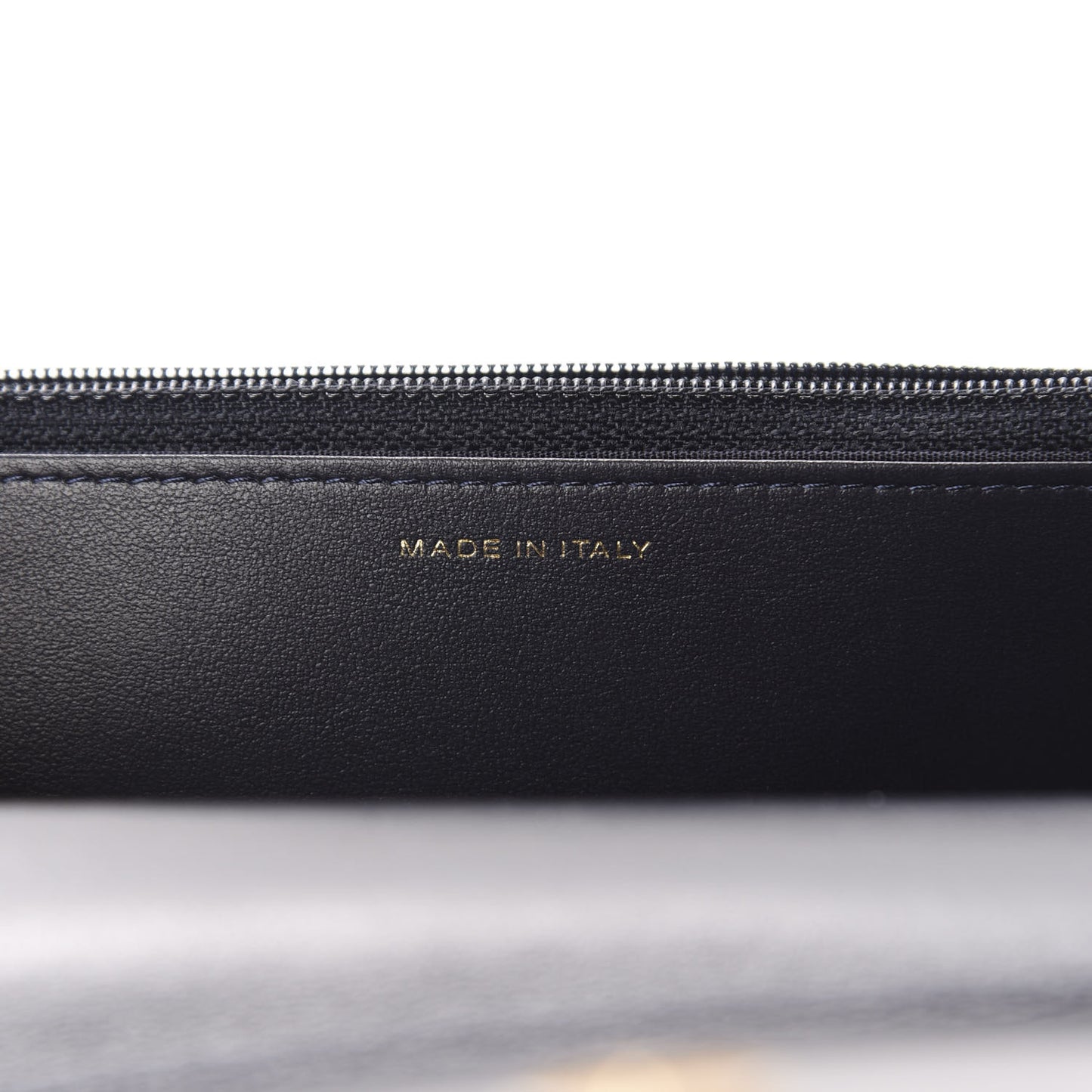Lambskin Quilted 19 Wallet On Chain WOC Navy Blue