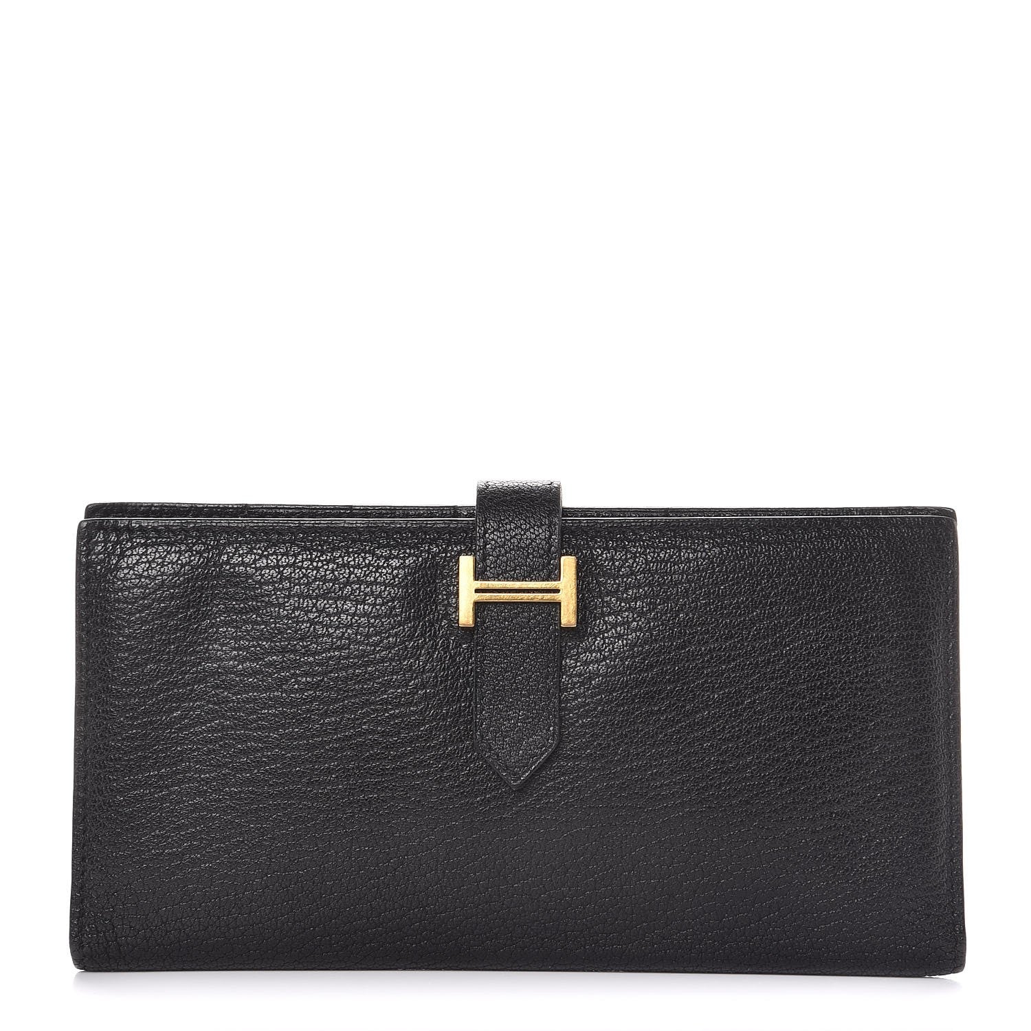 Hermes Chevre Mysore Bearn Wallet Black 1 of 7