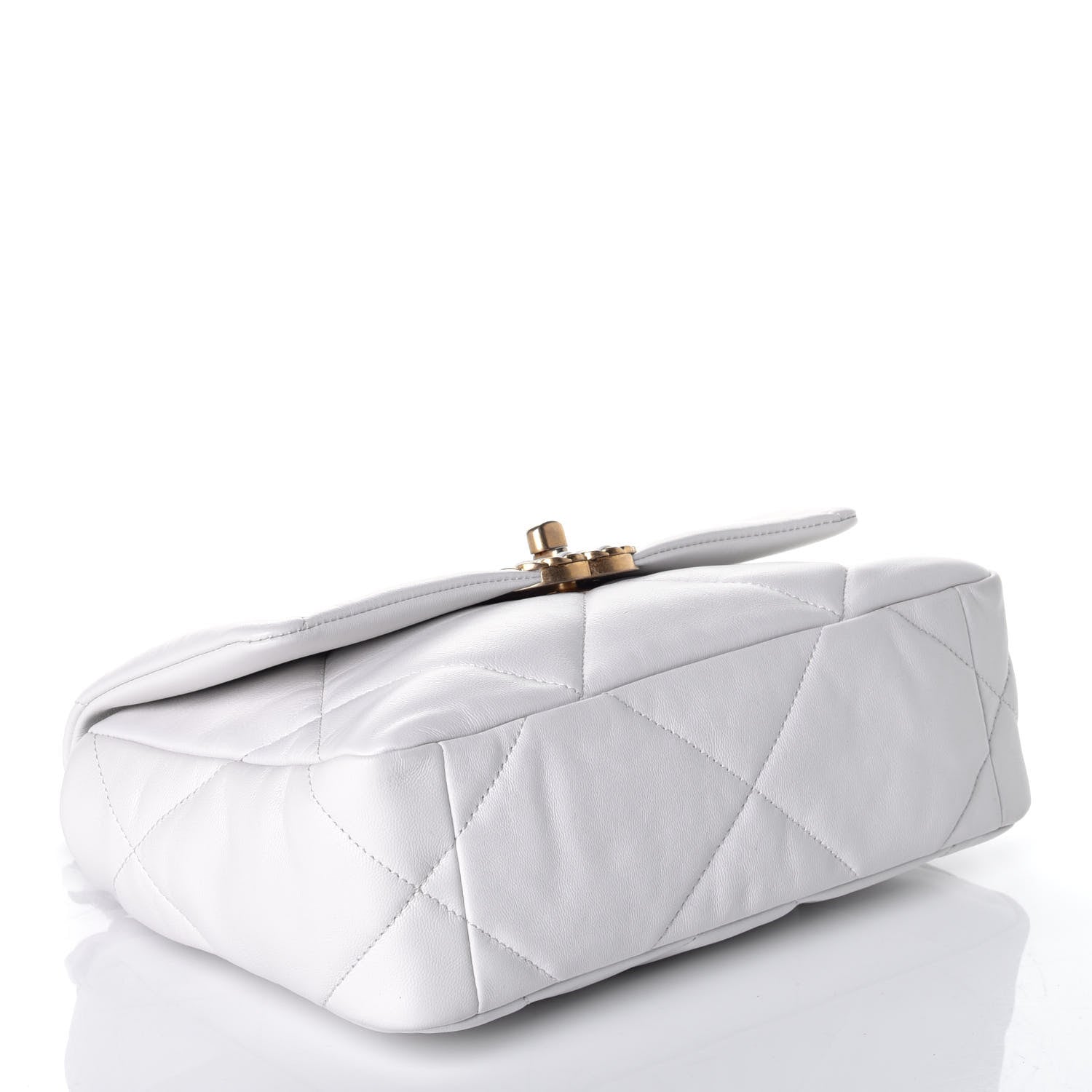 Chanel Goatskin Quilted Medium Chanel 19 Flap White 5 of 11