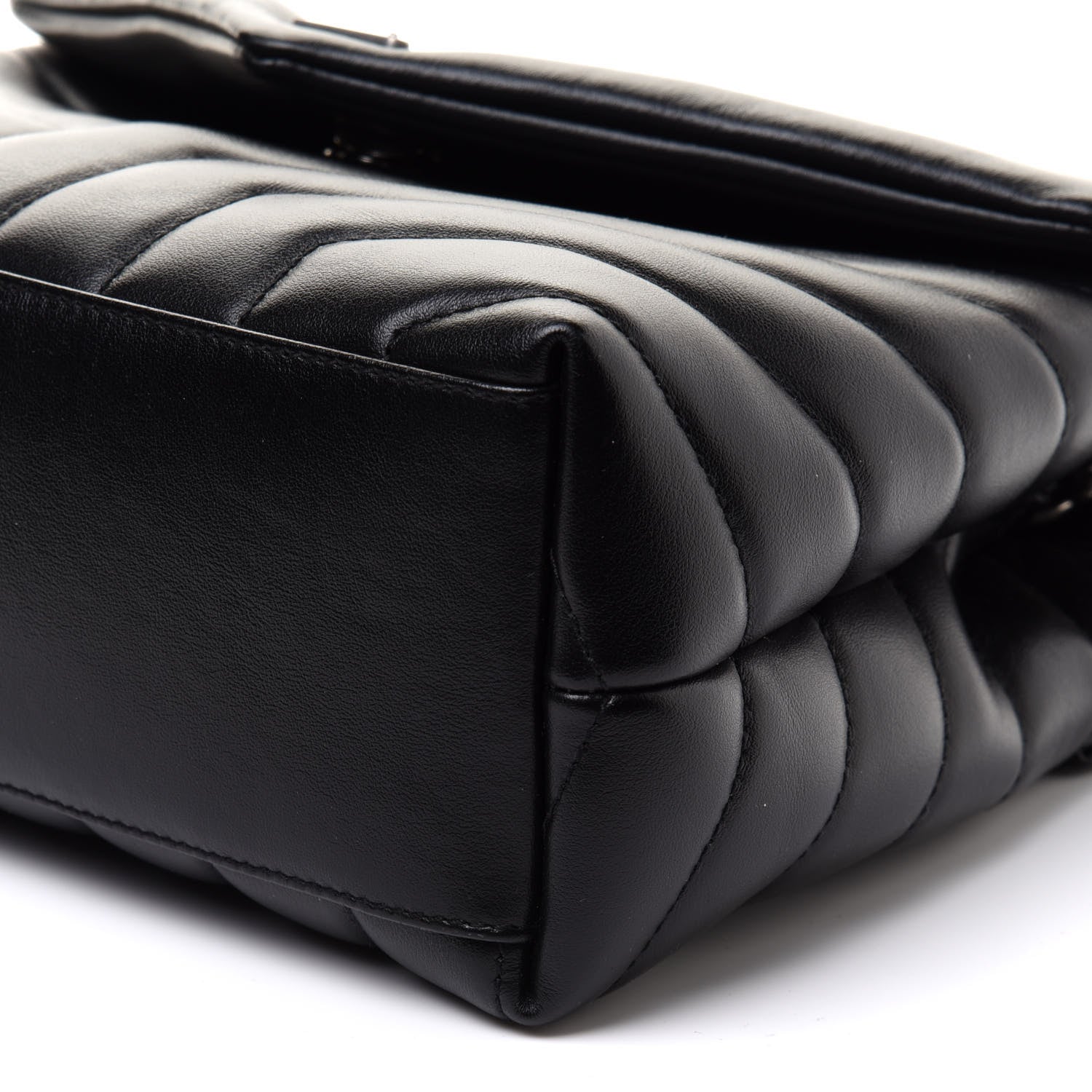 Saint Laurent Calfskin Y Quilted Monogram Small Loulou Chain Satchel Black 10 of 10
