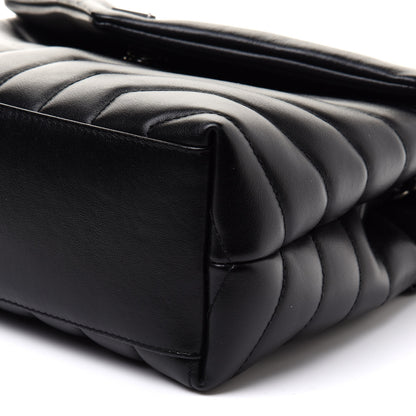 Saint Laurent Calfskin Y Quilted Monogram Small Loulou Chain Satchel Black 10 of 10