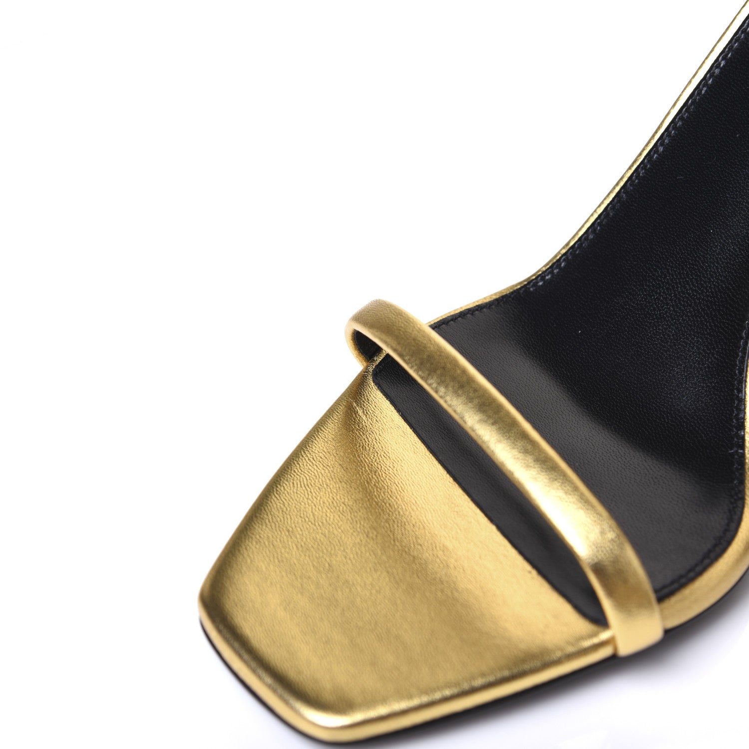 Saint Laurent Calfskin Opyum Sandals 37 Oro 12 of 13