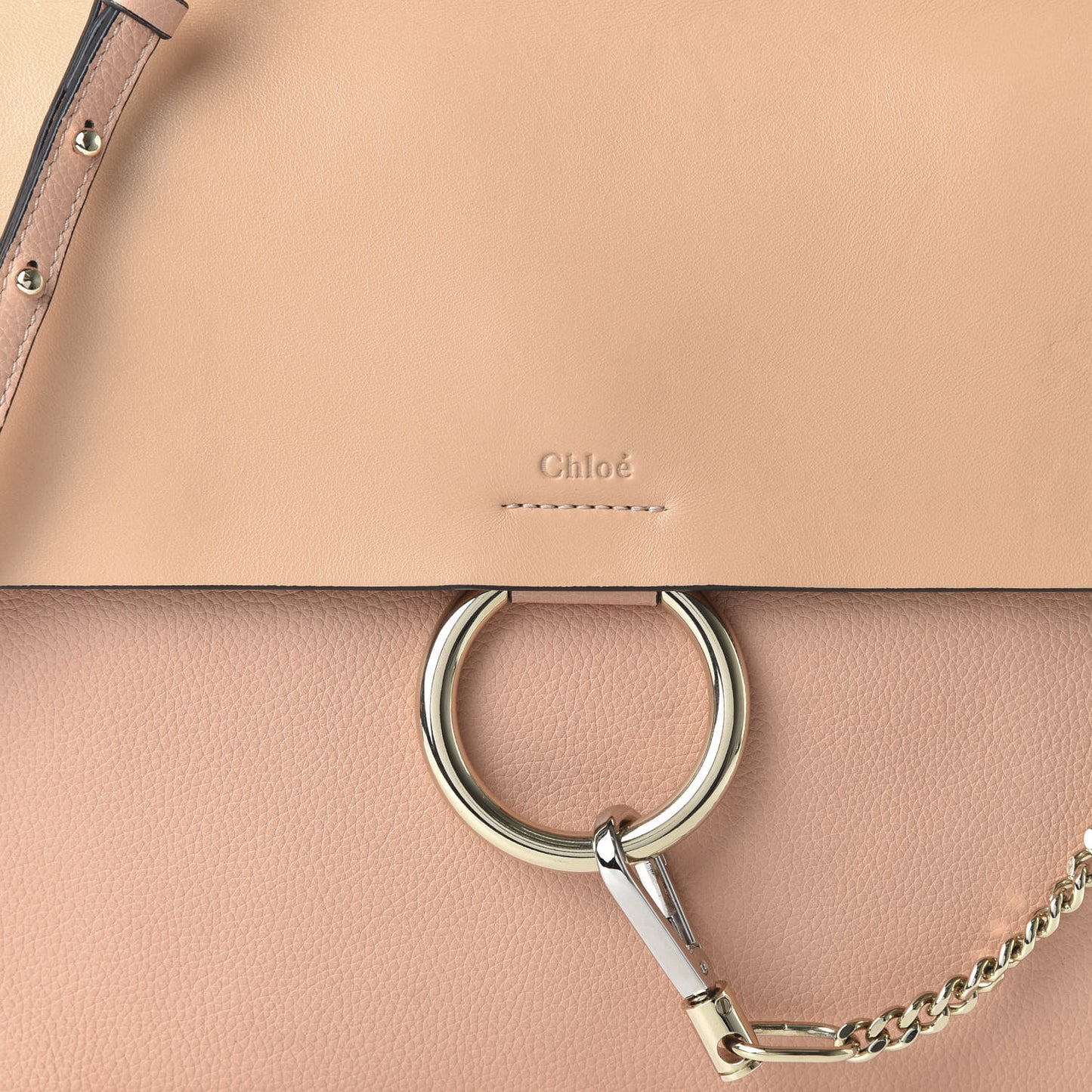 Calfskin Medium Faye Shoulder Bag Blush Nude