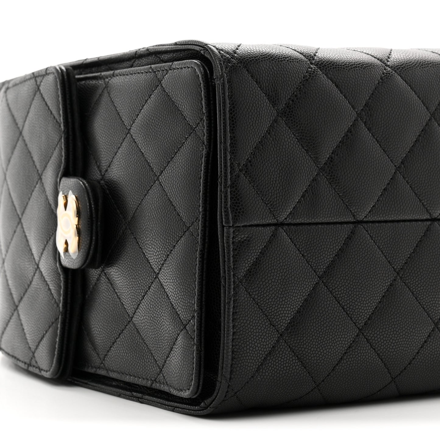 Caviar Quilted Medium Chanel 25 Handbag Black