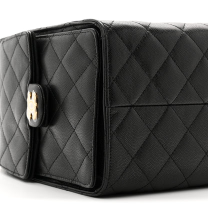 Chanel Caviar Quilted Medium Chanel 25 Handbag Black 10 of 12