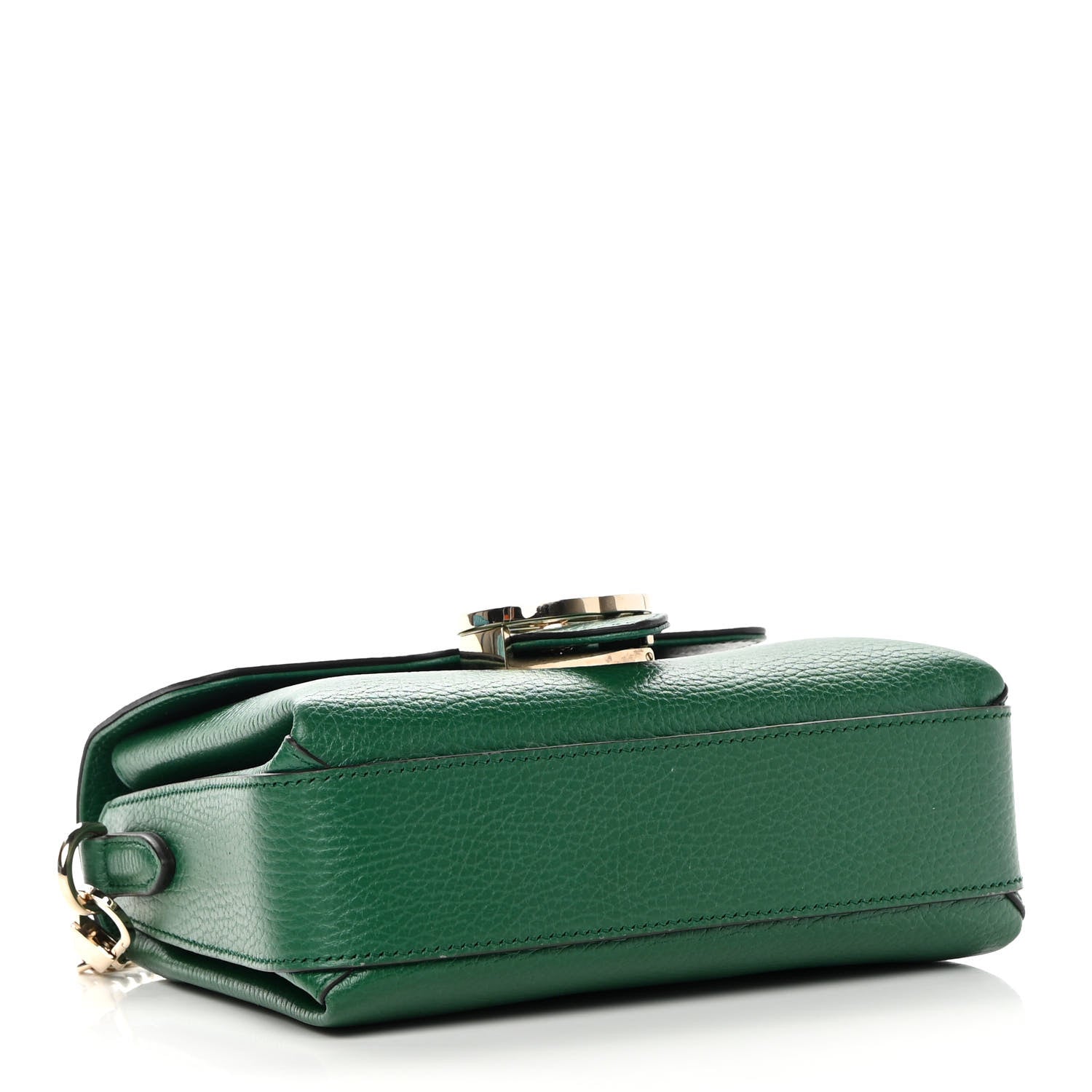 Gucci Dollar Calfskin Interlocking G Crossbody Bag Emerald 4 of 12