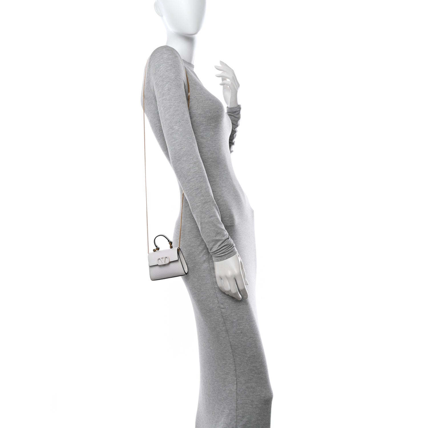 Valentino Garavani Grainy Calfskin Mini VLogo Belt Bag 80 32 Optic White 2 of 12