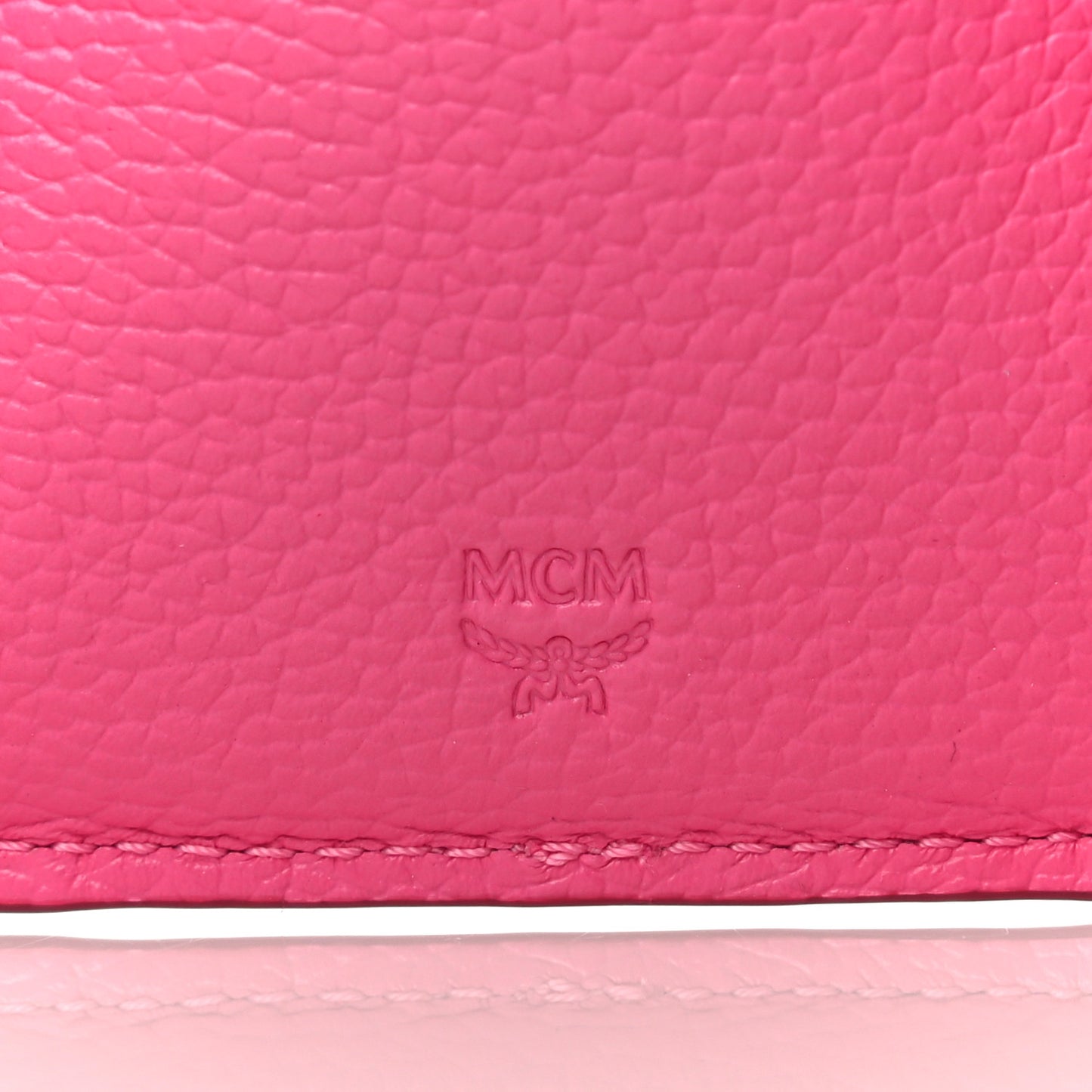 Calfskin Tri-Fold Flap Wallet Pink