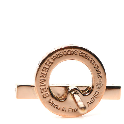 Hermes 18K Rose Gold Diamond Finesse Earrings 4 of 5