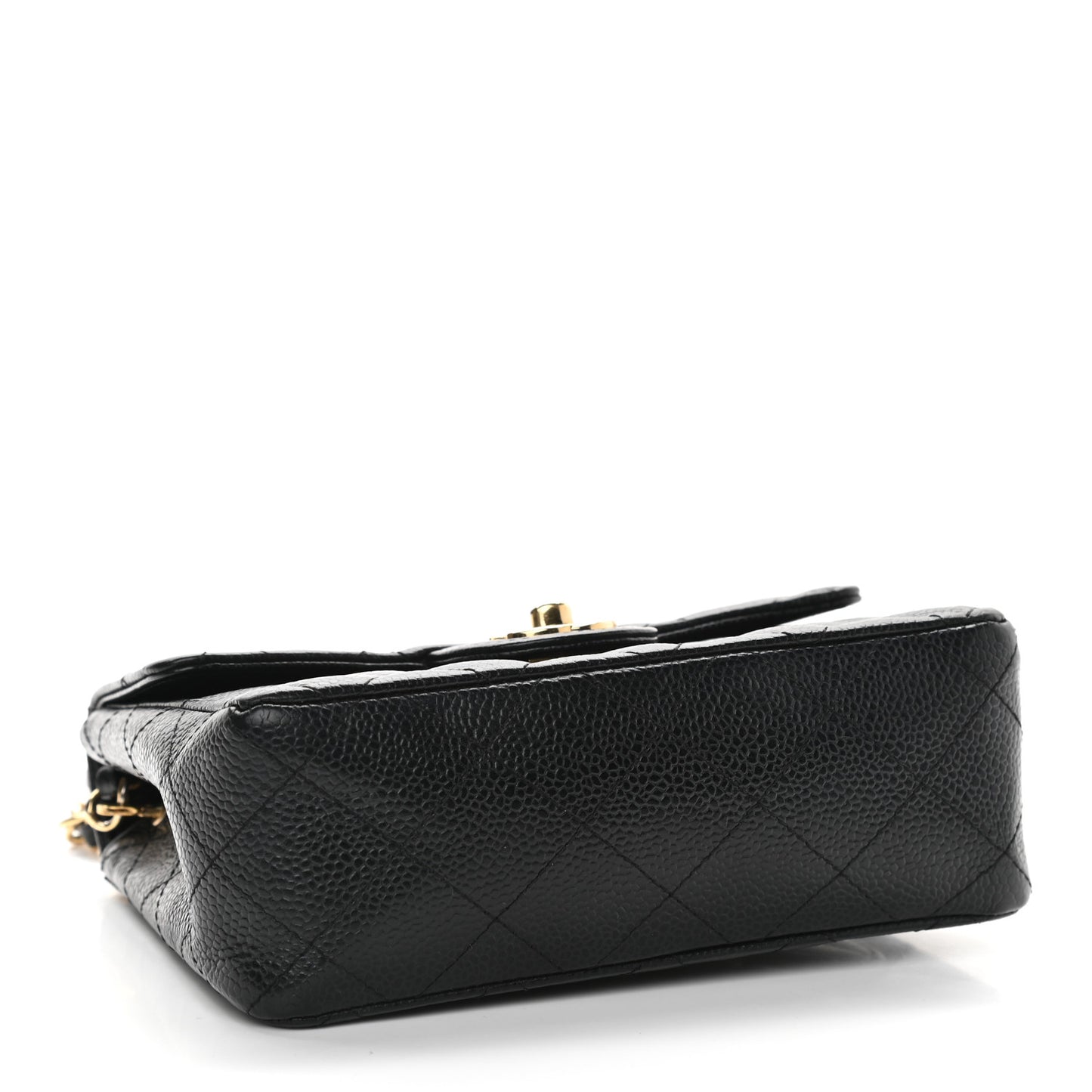 Caviar Quilted Mini Square Flap Black