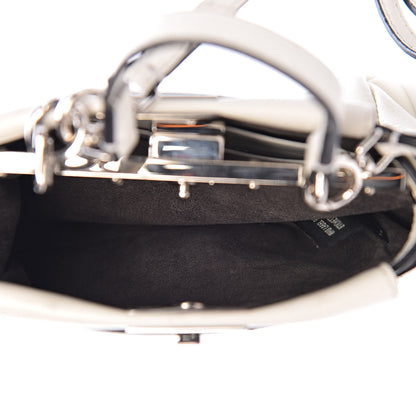 Fendi Shiny Nappa Micro Peekaboo Iconic Satchel White 6 of 11