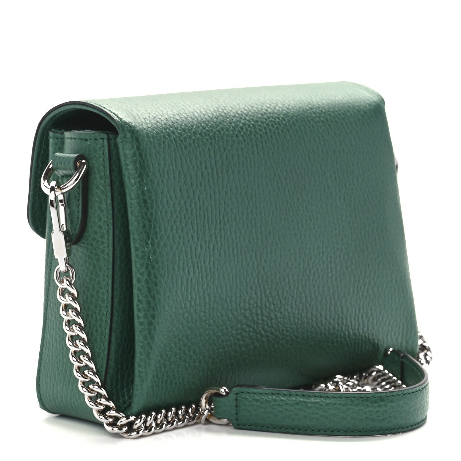 Gucci Dollar Calfskin Interlocking G Crossbody Bag Emerald 3 of 12