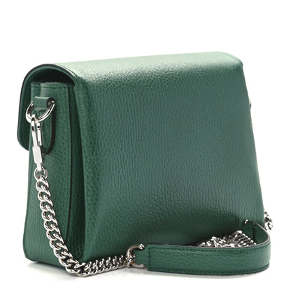 Gucci Dollar Calfskin Interlocking G Crossbody Bag Emerald 3 of 12