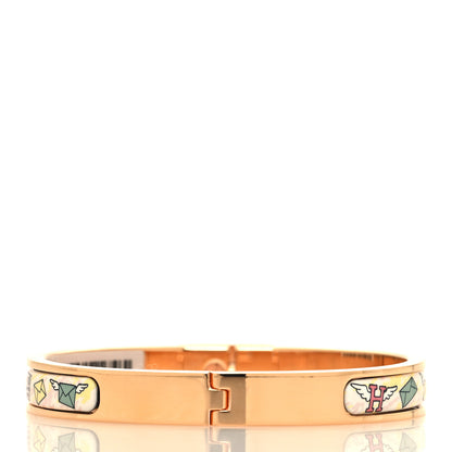 Hermes Enamel Printed Hermes Flagship Mini Clic Kelly Bracelet PM Jasmin 3 of 5