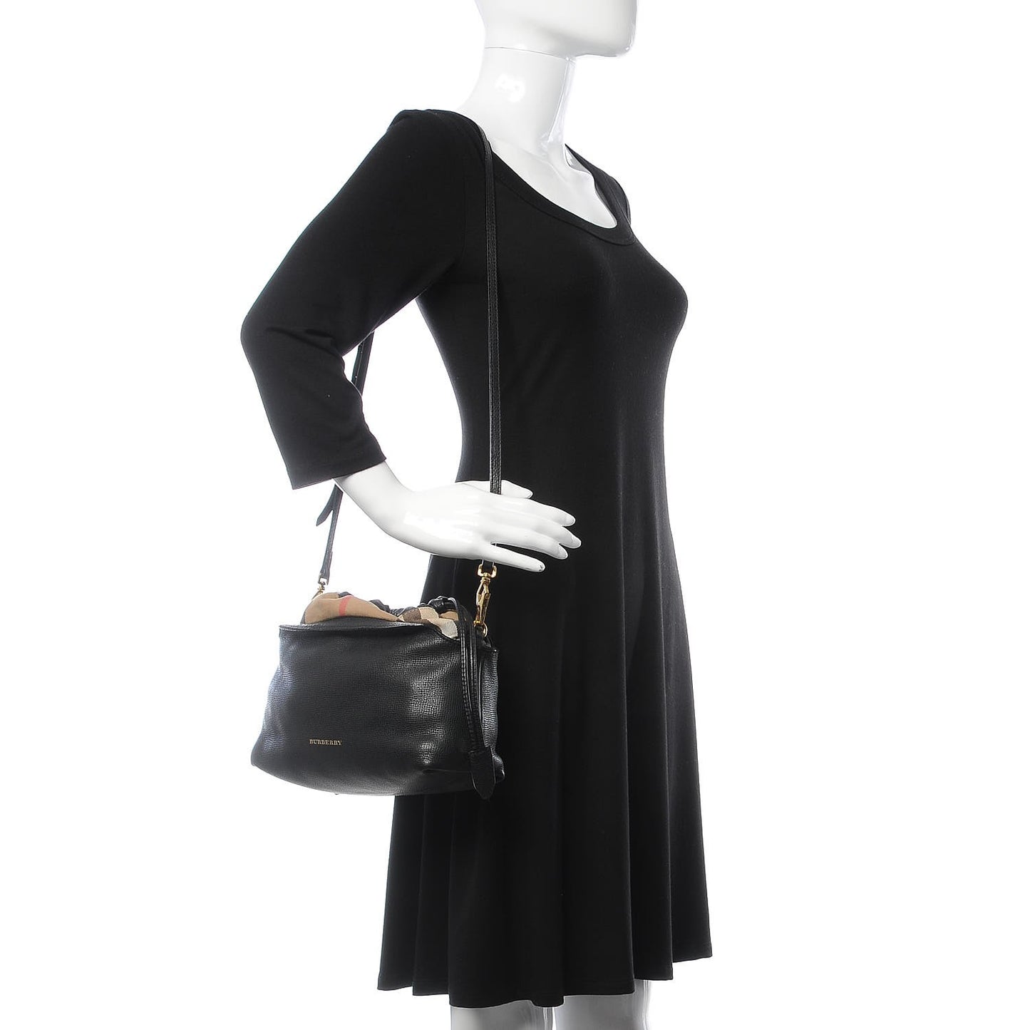 Calfskin House Check Little Crush Black