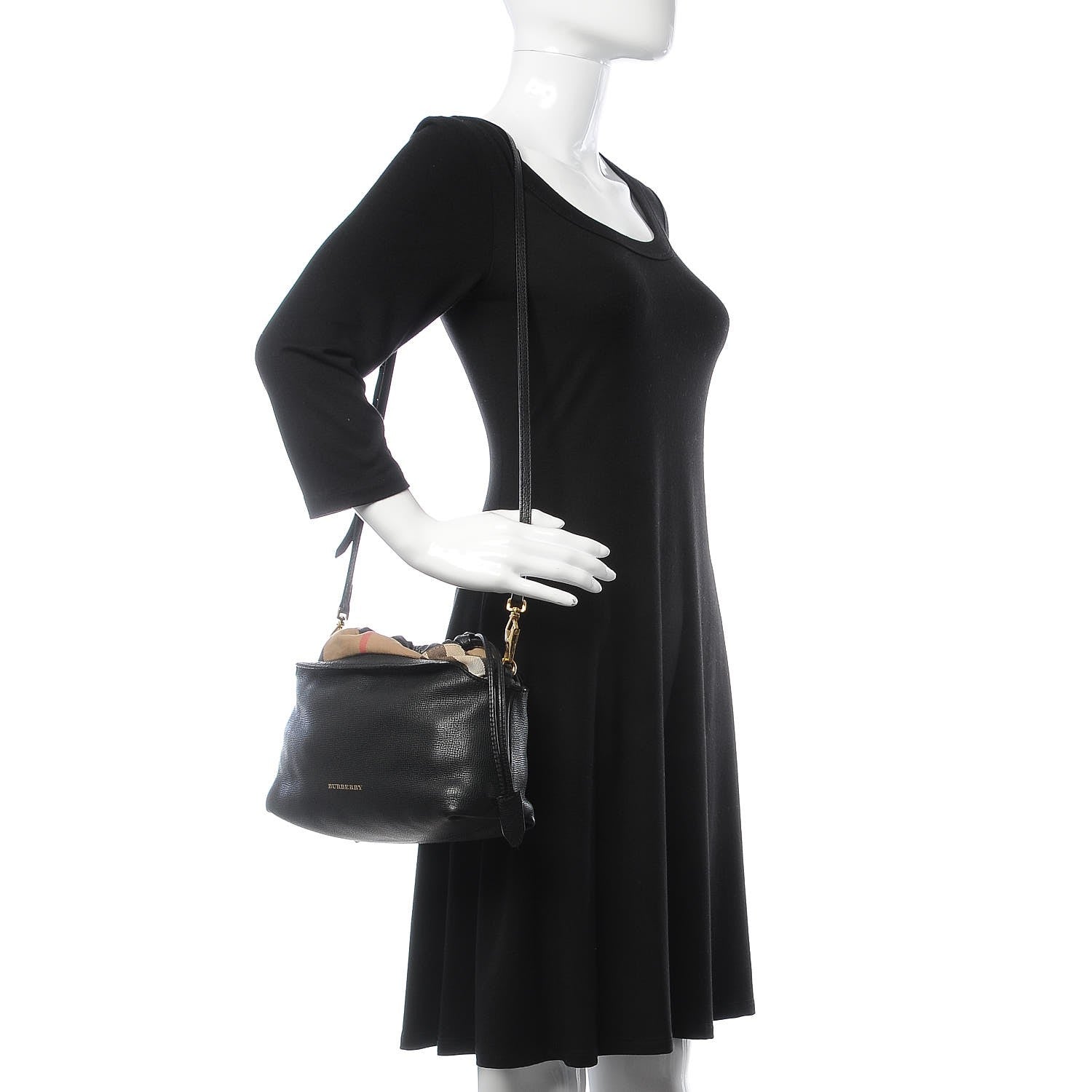 Burberry Calfskin House Check Little Crush Black 2 of 12