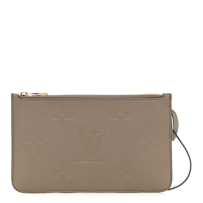 Louis Vuitton Empreinte Monogram Giant Neverfull MM Pochette Tourterelle 1 of 6