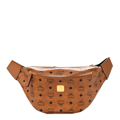 MCM Visetos Medium Fusten Belt Bag Cognac 1 of 10