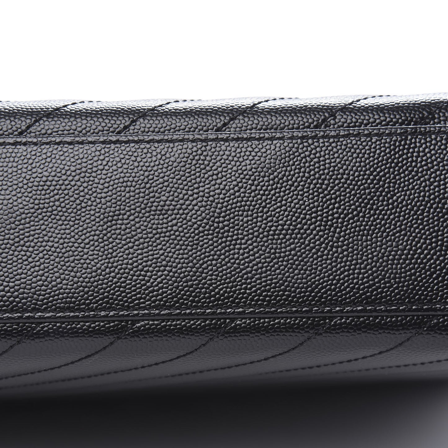Grain De Poudre Matelasse Chevron Large Monogram Satchel Black