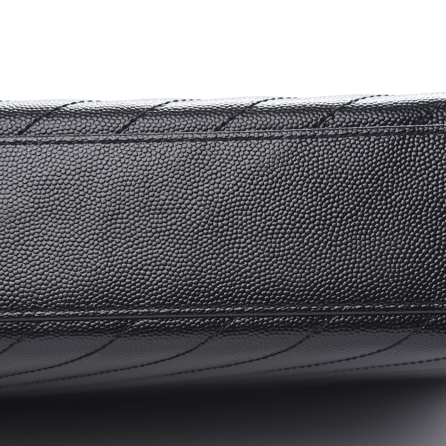 Saint Laurent Grain De Poudre Matelasse Chevron Large Monogram Satchel Black 12 of 12
