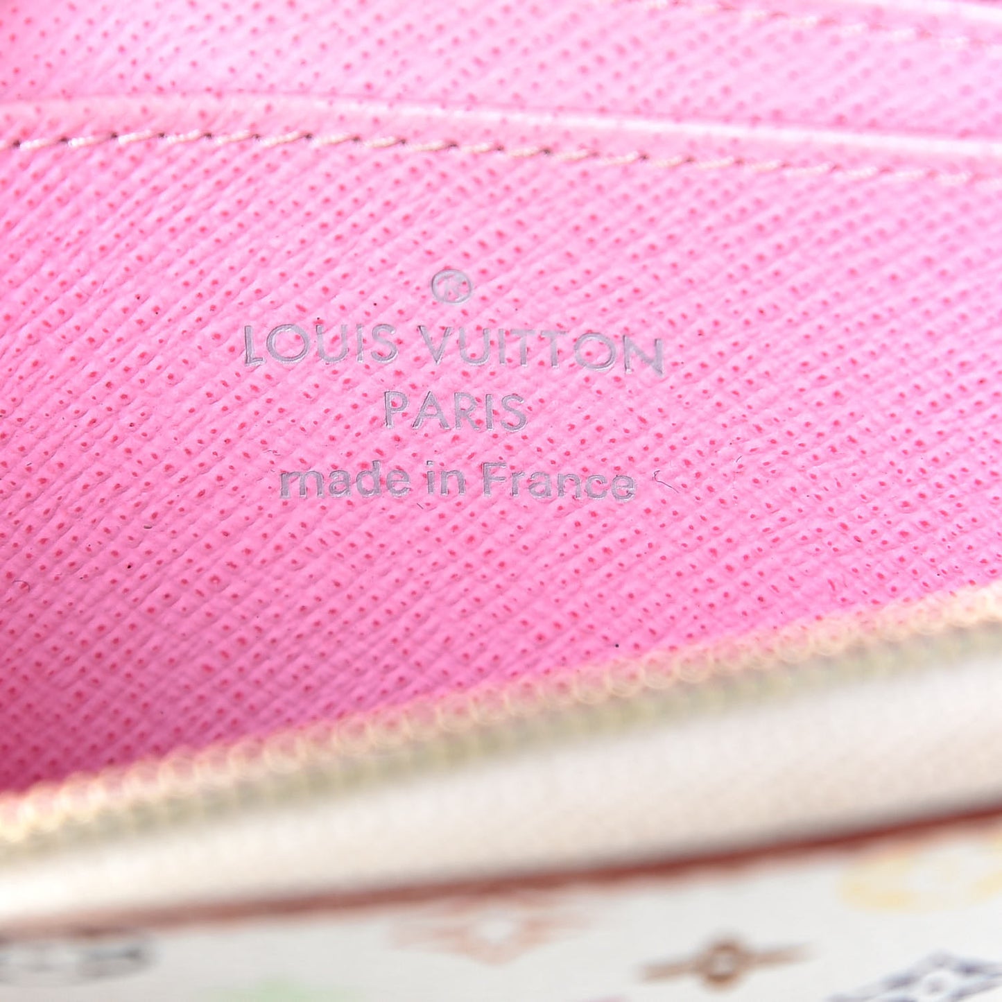 Monogram Multicolor Zippy Coin Purse Wallet White Litchi