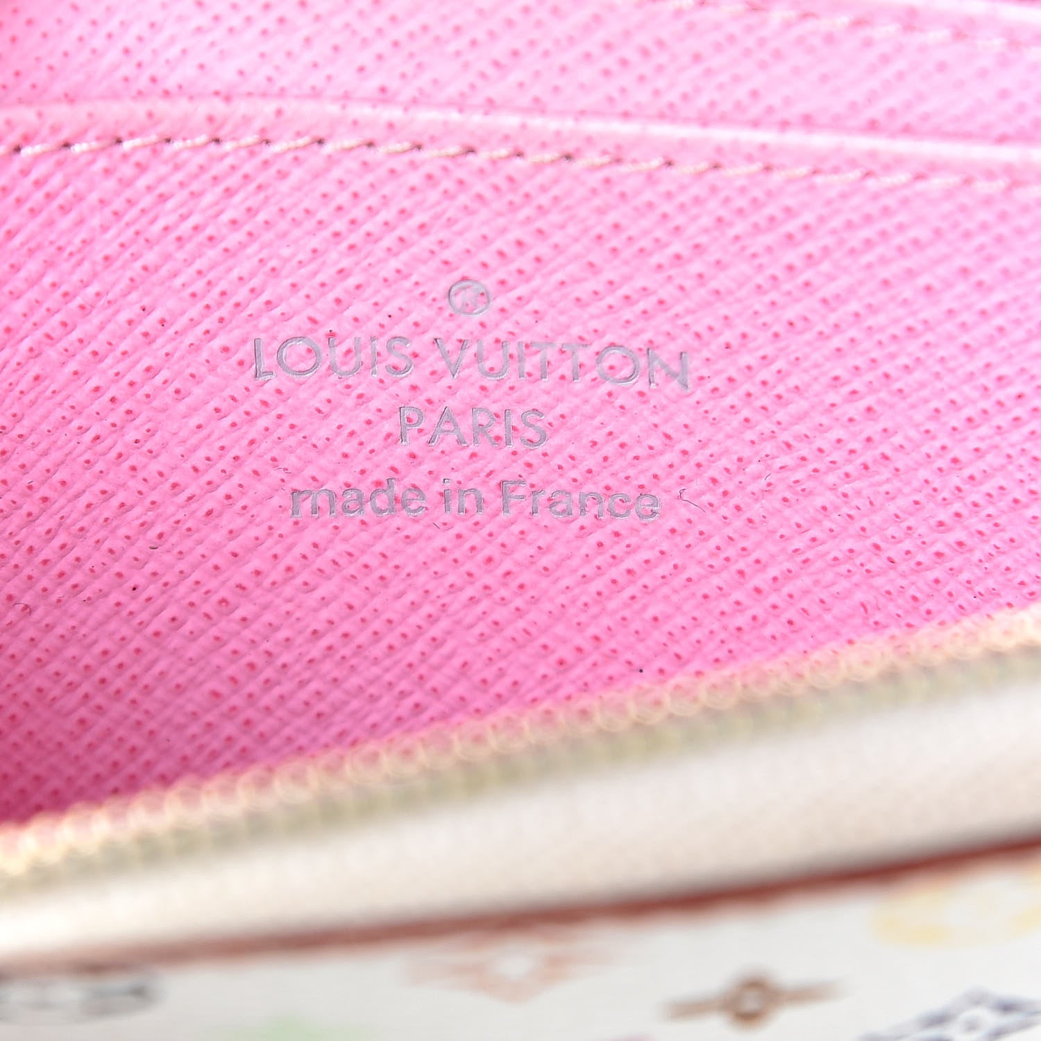 Louis Vuitton Monogram Multicolor Zippy Coin Purse Wallet White Litchi 6 of 6