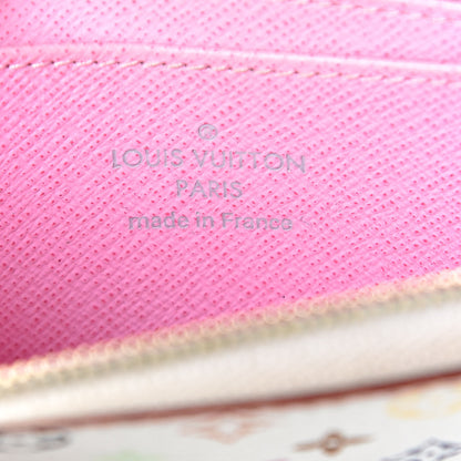 Louis Vuitton Monogram Multicolor Zippy Coin Purse Wallet White Litchi 6 of 6